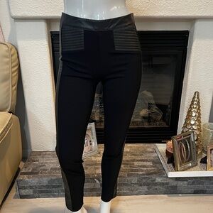 Gianni Bini Black Leggings with Quilted Detail